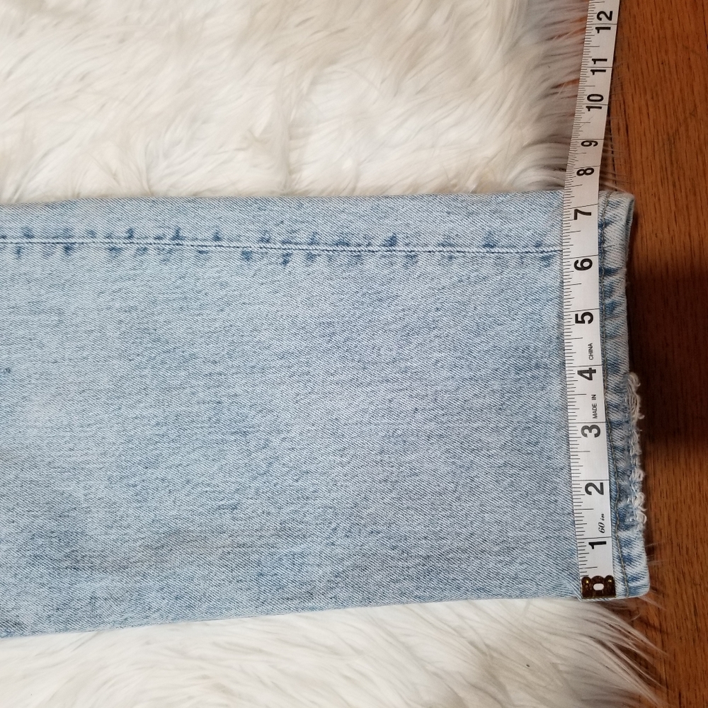 Abercrombie And Fitch Curve Love The Dad High Rise Light Blue Jeans SIZE 29/8R - Picture 14 of 16